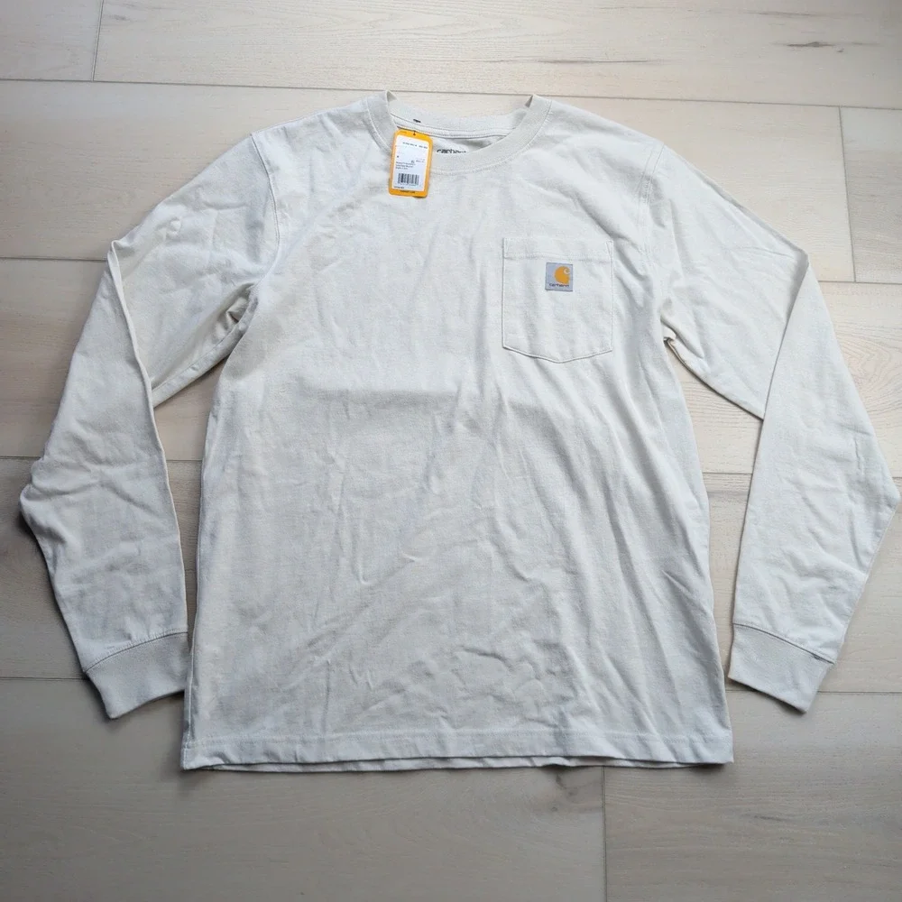 NEW Carhartt Relaxed Fit Heavyweight Long Sleeve T-Shirt Mens M Mountain Graphic - Picture 2 of 16